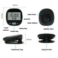 thumbnail image 4 of NFTIGB Compact Pedometer LCD Screen Step Counter Tracker with 7-Days Memory Digital Display Black, 4 of 9