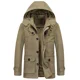 thumbnail image 3 of Abrigo militar de carga para hombre, chaqueta gruesa y cálida para hombre, parka de invierno, chaqueta acolchada de algodón informal, sudaderas con capucha de piel con múltiples bolsillos para hombre,, 3 of 5