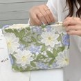 thumbnail image 2 of Bolsa de cosméticos Floral de encaje grande para mujer, bolsa de maquillaje de lona impermeable con cremallera, organizador de maquillaje de lavado de viaje, estuche de belleza, bolso de embrague LIUWENJING unisex, 2 of 2