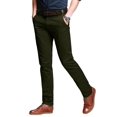 thumbnail image 1 of Pantalones Casuales Ajustados y Cónicos de Frente Plano Match Verde Oscuro Talla 42, 1 of 5