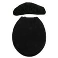 thumbnail image 3 of FONDOTIN Black Toilet Lid and Tank Cover Set, 2 Pieces, Toilet Tank Pad for Bathroom Accessories, 3 of 7