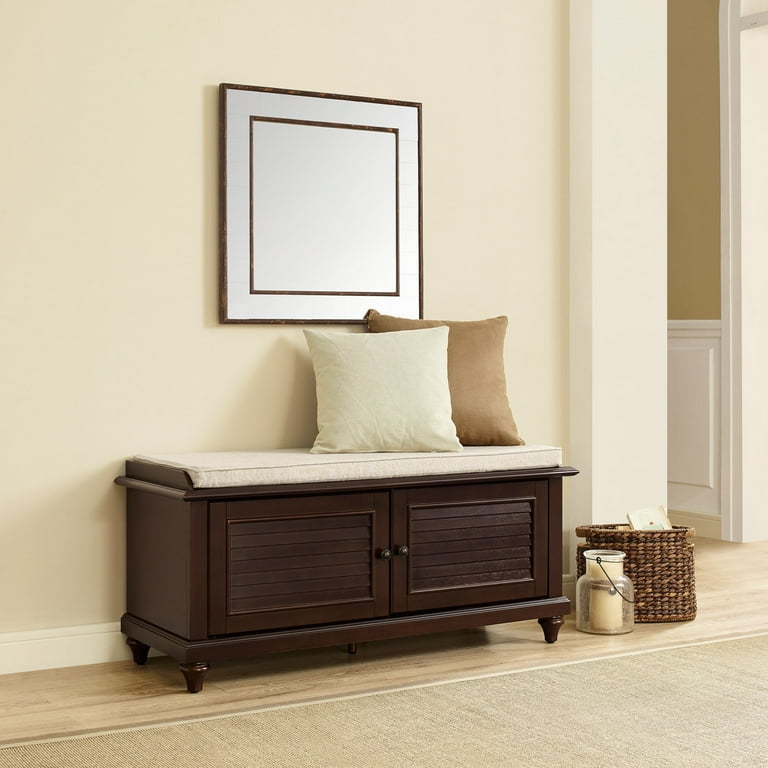 Palmetto Entryway Bench in Espresso Finish