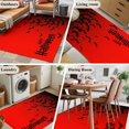 thumbnail image 5 of Halloween Area Rugs 2.7'x5', Washable Small Throw Rugs for Kitchen Bedroom, Fall Horror Spooky Bats Gradient Black Red Indoor Outdoor Rug Non-Slip Low Pile Carpet Runner Reversible Floor Mats, 5 of 8