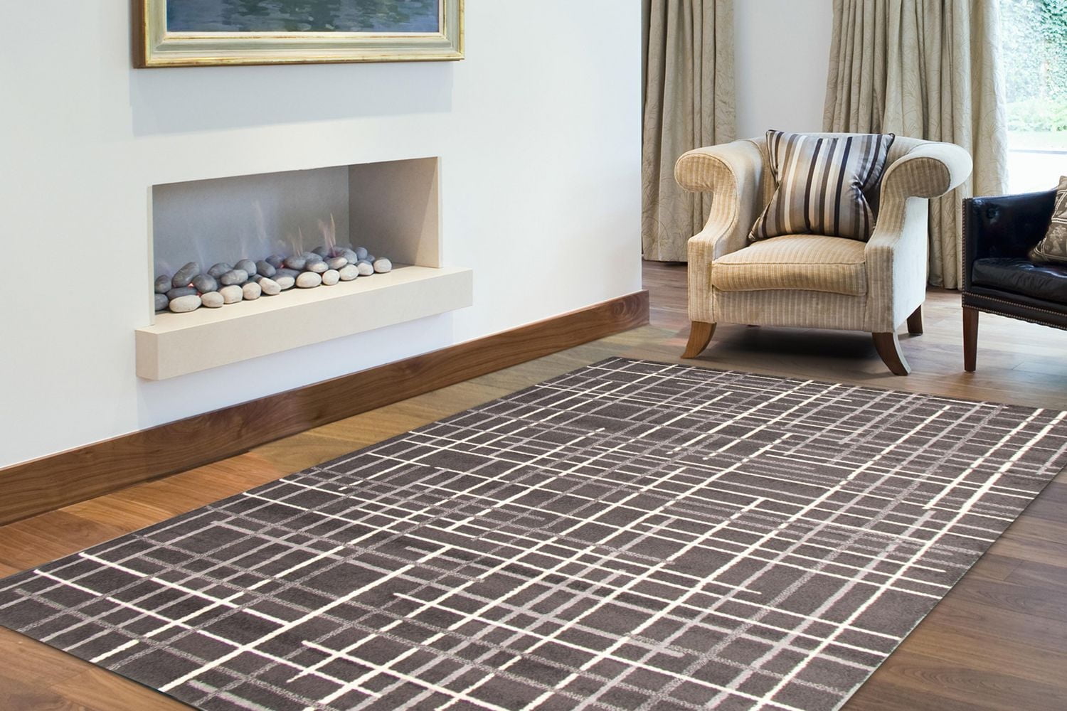 Tapis d'Interieur ECARPET Rayé, Abstrait, Moderne Collection Tessa