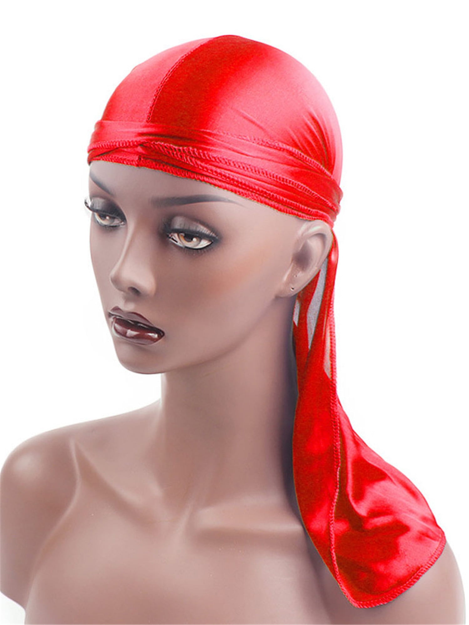 TOPTIE Personalized Custom Printing Silky Durag Headwraps with Extra Long  Tail and Wide Straps for 360 Waves Do Rag Headwrap for Men Women