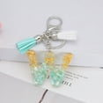 thumbnail image 2 of Weloille Green Tassel Letter Keychain, Crystal Drop Glue, Gold Foil, Stone Jewelry, Pendant, Keychain for Women Adult Gift Bag Handbag Decoration, 2 of 2