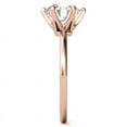 thumbnail image 5 of Solitaire Brilliance 2CT Round Brilliant Lab Grown Diamond Solitaire Engagement 6 Prong Ring 10K Rose Gold, Ring Size 9.5, 5 of 5