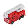 thumbnail image 2 of Camión de bomberos inercial de simulación multifuncional para niños pequeños, juego de juguetes de camión de bomberos de plástico con accionamiento por inercia, escalera y coche., 2 of 14
