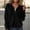 Black, variant on Women's Cable Knit Hooded Cardigan Zip Up Sweater Jacket with Pockets, Long Sleeve Knit Outerwear for Fall Winter Casual Layering Daily Wear