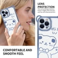 thumbnail image 4 of Compatible with iPhone 13 Pro Max Plating Bear Case for Women Girls,Cute Sparkle Transparent Soft TPU Stylish Bear Pattern Shockproof Slim Luxury Clear Case Cover for iPhone 13 Pro Max-Blue, 4 of 13