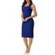 thumbnail image 4 of Vestido Lápiz Sin Mangas de INSPIRE CHIC con Escote Cuadrado para Oficina XL Azul Real, 4 of 5