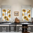 thumbnail image 4 of Rustic Vintage Curtains 36 Inch - 3 Panel Wildflower Farmhouse Set with Bohemian Floral Design, Rod Pocket, 4 of 6