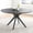 Black, variant on Resenkos 47.2" Solid Wood Round Dining Table for 4-6 People with Intersecting Pedestal Base, Dark Walnut Finish