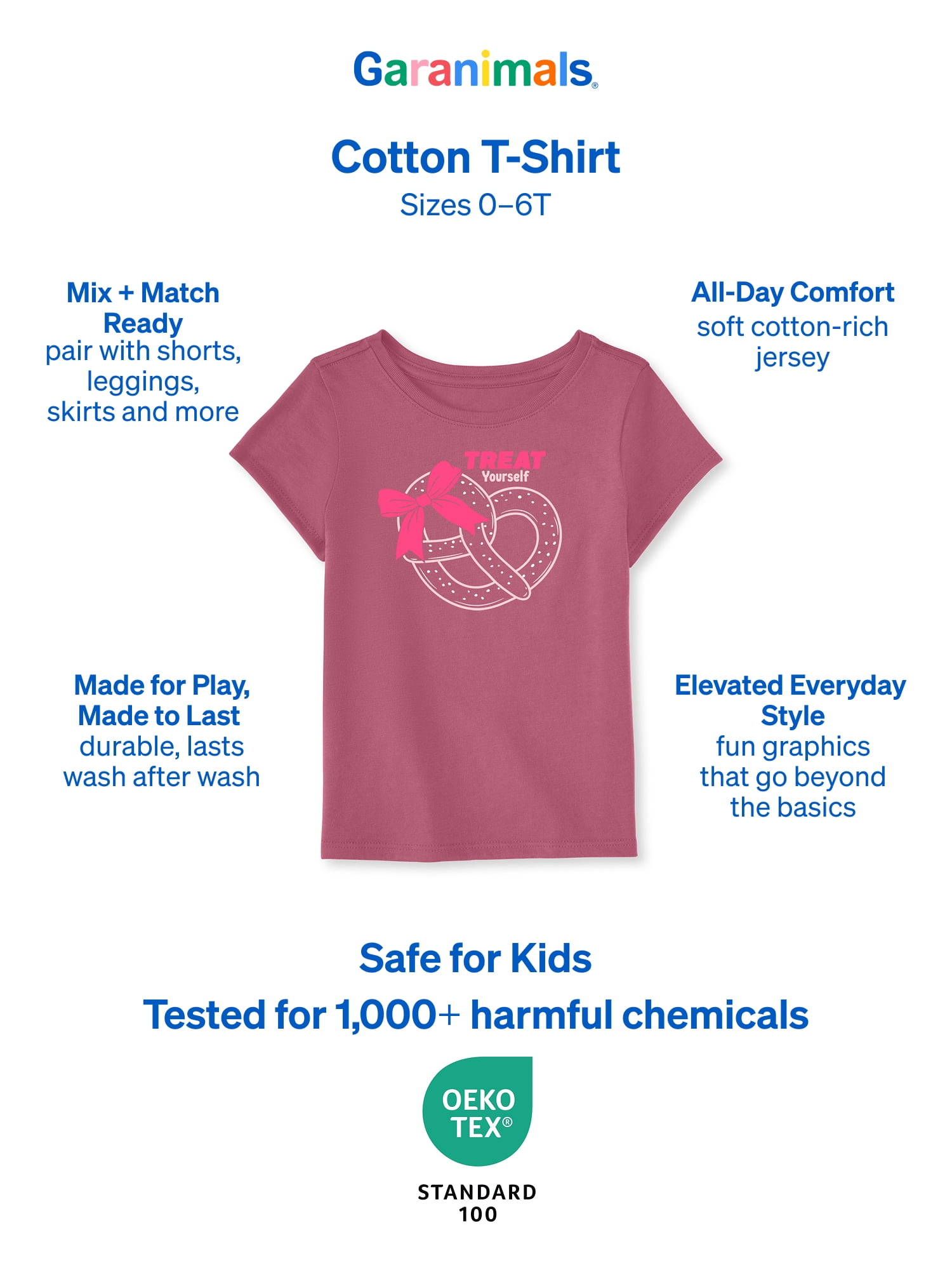 Garanimals Baby & Toddler Girl Shirts Single & 3-Pack Sizes Tee 0-6T