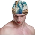 thumbnail image 2 of FYBTO Swimming Cap Paris Landscapes Eiffel Tower Unisex Adult FYBTO Polyester, 2 of 4
