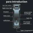 thumbnail image 3 of Portable camera,Standby Type Audio And Day Body With Audio Clear Body Day Standby Video 1080p 90 Day Sync 90 Portable Camera 1080p Clear Cam Ir Body Cam Ir Vision Type C Ir, 3 of 6