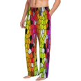 thumbnail image 2 of Balery Men'S Colorful Tie Dye Stained Glass 1 Pants,Sleepwear Pants,Pajama Pants,Pj Bottoms Drawstring And Pockets-Small, 2 of 9