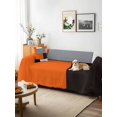 thumbnail image 3 of Burnt Orange Black Grey Sofa Covers for 2-3 Cushion Couch L-Shaped Sectional, Modern Irregular Geometric Abstract Washable Sofa Covers Slipcover for Living Room, Couch Cover Blanket 71"x134", 3 of 9