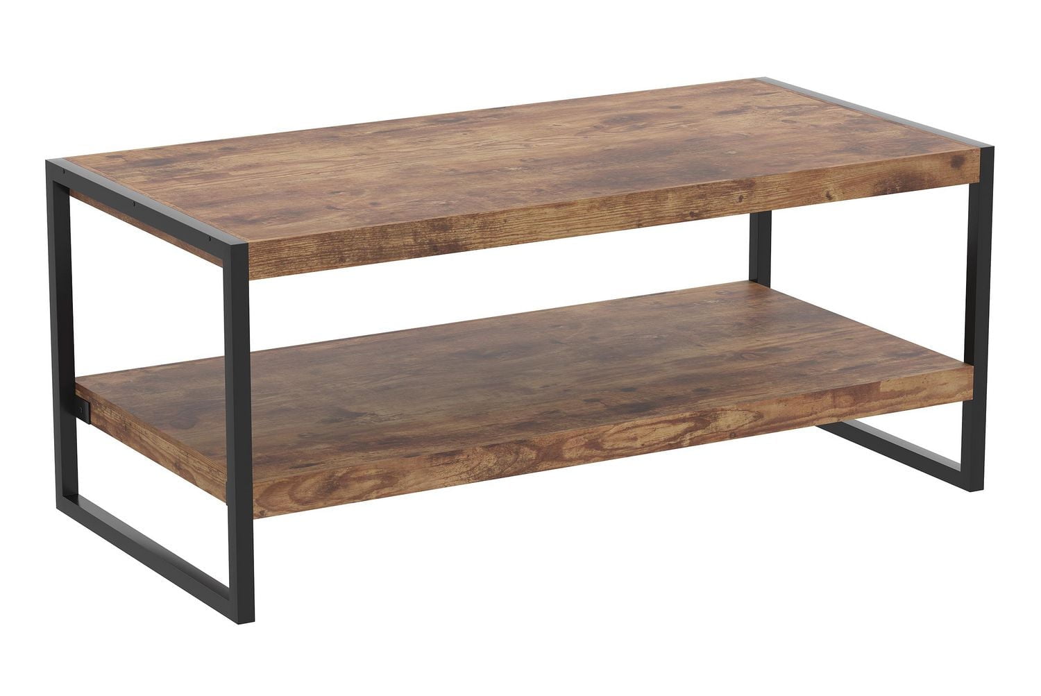 Safdie & Co. Coffee Table 47.25L Brown Reclaimed Wood Black Metal