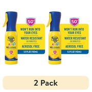 (2 pack) Banana Boat Kids 360 Coverage SPF 50 Sunscreen Mist, Refillable Kids Sunscreen Spray, 5.5 fl oz
