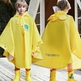 thumbnail image 2 of Yuncity Rain Coats For Kids Boy Girl Poncho With Hood Lightweight Packable Rainwear Kids Outdoor Play School Waterproof Raincoat 10-13 Years, 2 of 3
