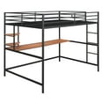 thumbnail image 6 of Harper & Bright Designs Kids Full Size Loft Bed with Desk and Shelves, Black, 6 of 10