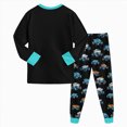 thumbnail image 5 of CAUYDY 5-6T 7-8Y 9-10Y Kid Pajamas Boy Clothing for Children Long Sleeve Shirt Elastic Pants 2Pcs Cute Fall Winter Set Boys Outfits Sizes 6-7 Years,Mint Green, 5 of 6