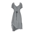thumbnail image 4 of Roncen Women's Retro Sexy Soft Sleeveless Ruffled Spaghetti Strap Dress, 4 of 6