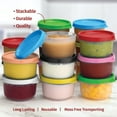 thumbnail image 2 of Signora Ware Reusable Airtight Food Prep Storage Containers with Lids, Set of 16 4-Oz Multi Color, 2 of 7