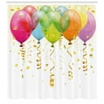 thumbnail image 3 of Ambesonne Party Shower Curtain, 3D Balloons Rain, 69"Wx84"L, Multicolor, 3 of 3