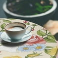 thumbnail image 3 of Ambesonne Floral Fitted Round Tablecloth, Colorful Wildflowers Fashion, 40"- 44" Diameter, Dark Coral Avocado Green, 3 of 5