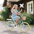 thumbnail image 6 of Ambifirner 20 inch Bikes With Basket for Beginners Easy Learning Bicycle Retro Cruiser Bike Single Speed for Rider Height 4'0" - 5'1" ,Easy Assembly, 6 of 9