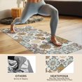 thumbnail image 4 of Brown Ethnic Floral and Mandala Pattern Hot Yoga Mat Towel Non Slip for Hot Yoga - Quick-Drying Yoga Mat Cover with 4 Corner Pockets with Travel Bag - Hot Yoga Towel Non Slip 70"x26", 4 of 6