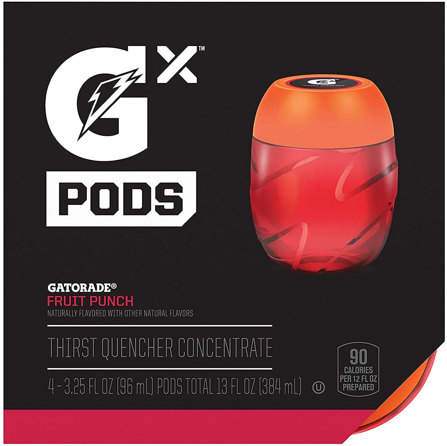Gatorade GX Pods Fruit Punch 3.25oz Pods 16 Pack 