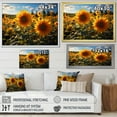 thumbnail image 4 of Designart "Paradise Sunrise Germany Sunflower painting II" Floral Floater Framed Wall Decor, 4 of 7