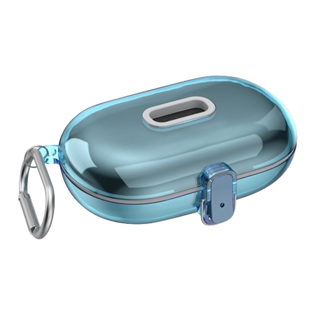 Estuche Transparente Estuche Protector Rígido PC A Prueba Golpes para TOZO OpenBuds (azul)
