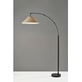 thumbnail image 2 of Adesso Braxton Arc Lamp, Dark Bronze, Light Brown Textured Fabric Shade, 2 of 3