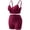 Wine, variant on SEMPAI 2 Piece Workout Sets for Women Pleated Sports Bra Matching High Waist Scrunch Soft Shorts Sets Solid Gym Outfits