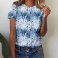 thumbnail image 2 of Youyipin Womens Tops Spring Fashion Women's T Shirts Summer Graphic Print Tees Short Sleeve Crew Neck Casual Tee Tops Spring Tops For Women, 2 of 5