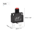 thumbnail image 2 of Unique Bargains Circuit Overload Protector 15A AC125/250V DC32V Push Button Thermal Circuit Breaker with Waterproof Caps 3pcs, 2 of 5