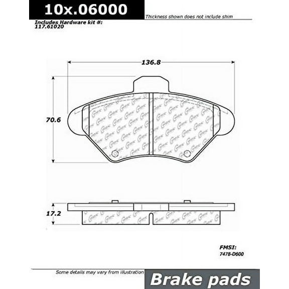 Centric 104.06000 Posi Quiet Semi Met Pads