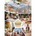 thumbnail image 5 of Coastal Jellyfish Table Cloth, Waterproof Tablecloth for Square Tables, Beach Nautical Ocean Coral Seahorse Vintage Reusable Washable Fabric Table Cover for Restaurant Kitchen Dining Tables 60"x60", 5 of 9