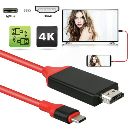 USB Type C to HDMI HDTV AV TV Cable Adapter For Samsung Galaxy S10/S10E/S9/S9 Plus/Note 9/8/S8 Active/Plus, MacBook, LG G7/G6/V40, Oneplus 6T/6/5, ect