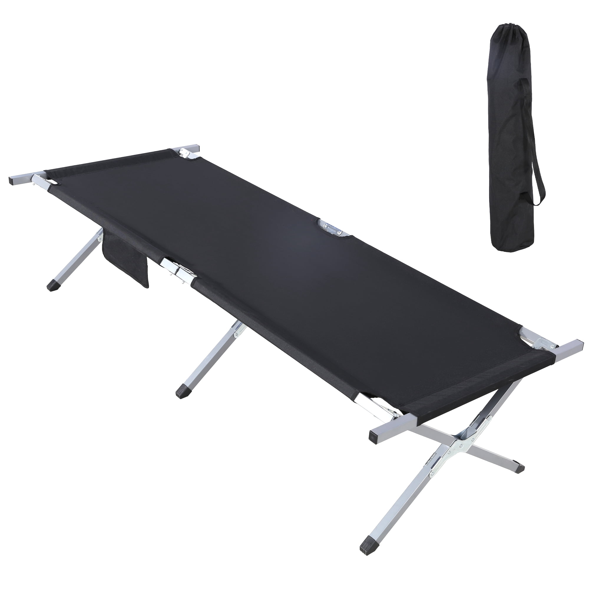 Lightweight Folding Camping Cot, 2 Height Modes 600D Oxford Nylon Sleeping Bed, Portable Foldable Bed for Camping Hiking Travel Office Nap