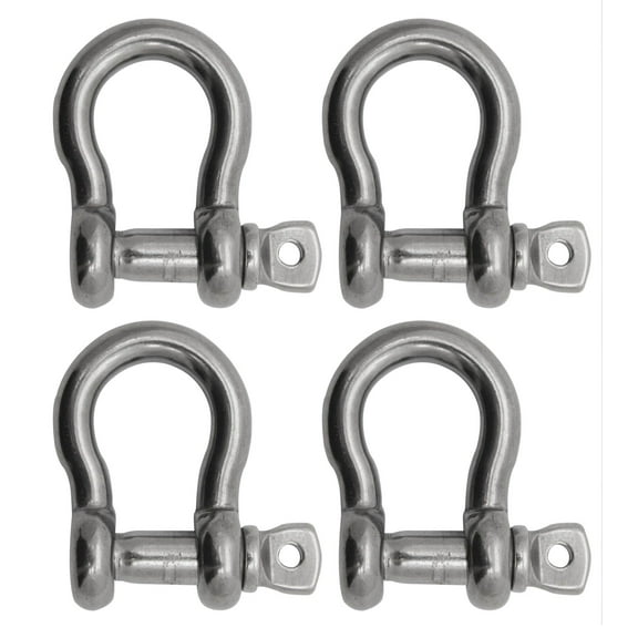 Extreme Max 3006.8312.4 BoatTector Stainless Steel Anchor Shackle - 1/4", 4-Pack