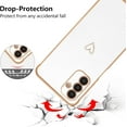 thumbnail image 3 of Samsung Galaxy A54 5G Case,Cute Plating Edge Love Hearts Pattern with Camera Lens Protection Phone Cover for Galaxy A54 6.4",White, 3 of 16