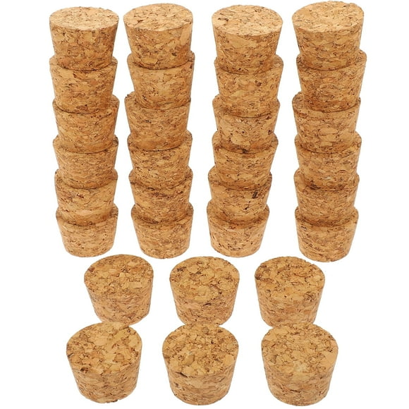 Glass Bottle Cork 30 Pcs Plugs Stoppers Mens Water Mini Liquor Bottles Wine Bungs Corks Man Wood