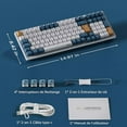 thumbnail image 3 of RK ROYAL KLUDGE RK98 Clavier Mécanique Sans Fil, Triple Mode 2.4G/BT5.1/USB-C Clavier Échangeable à Chaud avec Pavé Numérique, Interrupteurs Clicky Pré-Élues Rétroéclairés RGB pour Gaming, 3 of 10