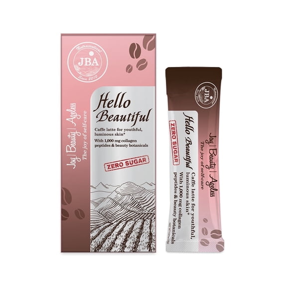 Hello Beautiful Zero Sugar Naturally Caffeinated Instant Coffee, 5 Count, 3.35 OZ