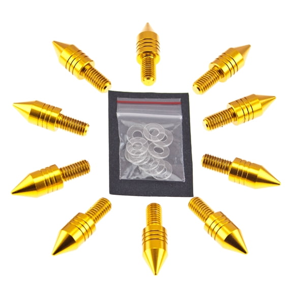 10x Windscreen Spike Bolt Kit Gold CBR GSXR Stud M8 x 1.25p Wellnut Fairing